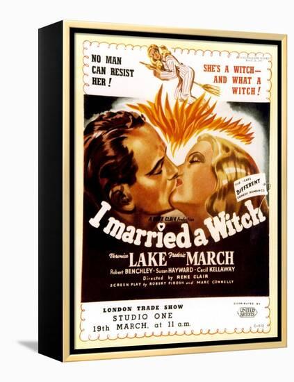 I Married a Witch, UK Movie Poster, 1942-null-Framed Stretched Canvas