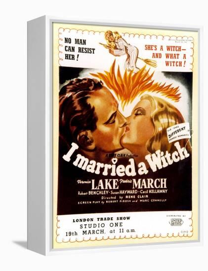 I Married a Witch, UK Movie Poster, 1942-null-Framed Stretched Canvas