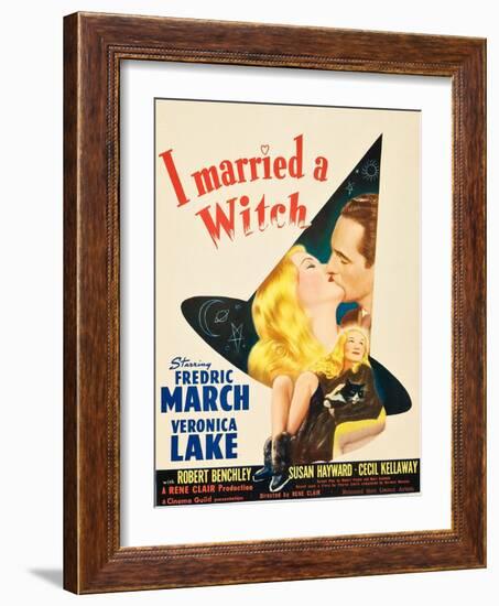 I Married a Witch, Veronica Lake and Fredric March on window card, 1942-null-Framed Art Print