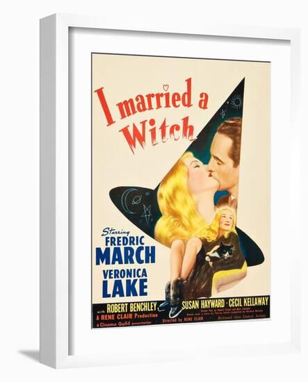 I Married a Witch, Veronica Lake and Fredric March on window card, 1942-null-Framed Art Print