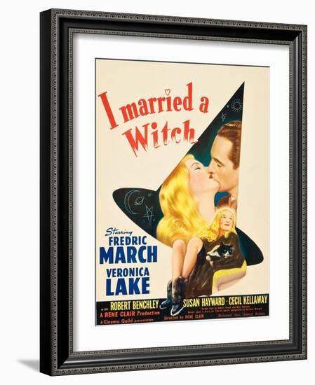 I Married a Witch, Veronica Lake and Fredric March on window card, 1942-null-Framed Art Print