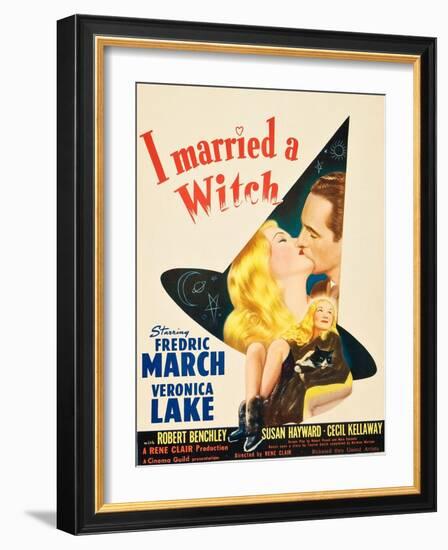 I Married a Witch, Veronica Lake and Fredric March on window card, 1942-null-Framed Art Print