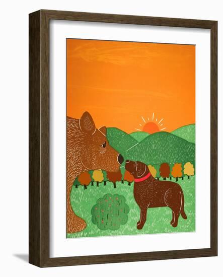 I Meet A Bear Choc Autumn-Stephen Huneck-Framed Giclee Print