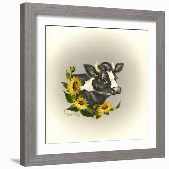 I Only Have Eyes for Moo-Peggy Harris-Framed Giclee Print