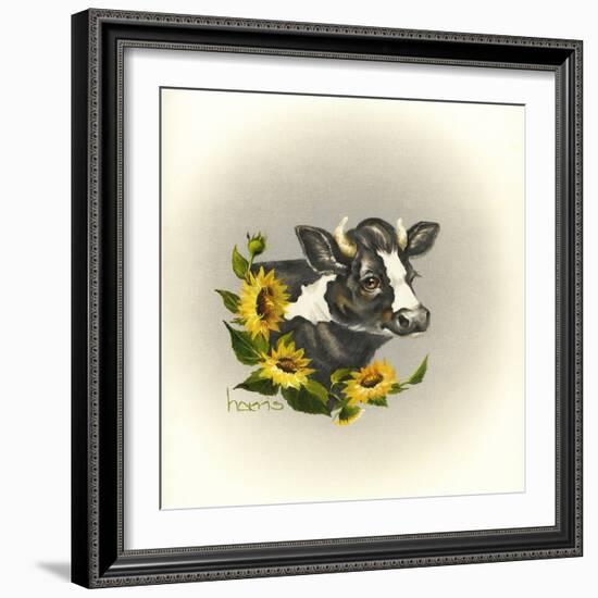 I Only Have Eyes for Moo-Peggy Harris-Framed Giclee Print