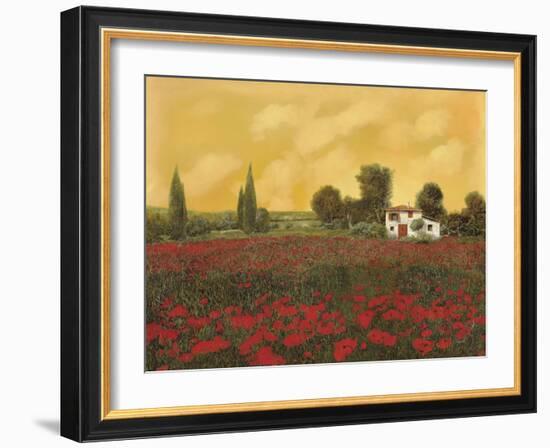 I Paveri e L’Estate Calda-Guido Borelli-Framed Giclee Print