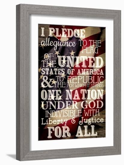 I Pledge Allegiance To The Flag-Kimberly Allen-Framed Art Print