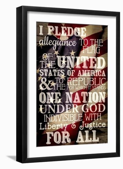 I Pledge Allegiance To The Flag-Kimberly Allen-Framed Art Print