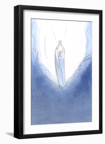 I Saw Christ Standing on the Brink of Heaven, His Arms Outstretched in Prayer: Whatever I Ask of Th-Elizabeth Wang-Framed Giclee Print