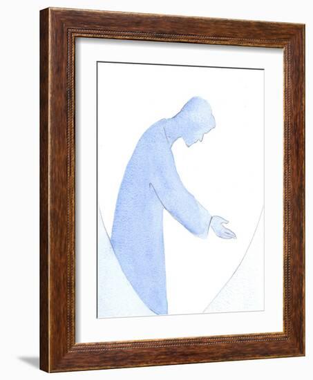 I Saw Jesus Reaching out to Others, Teaching Me to Imitate His Greeting of Others, His Helping, Tea-Elizabeth Wang-Framed Giclee Print