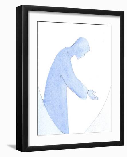 I Saw Jesus Reaching out to Others, Teaching Me to Imitate His Greeting of Others, His Helping, Tea-Elizabeth Wang-Framed Giclee Print