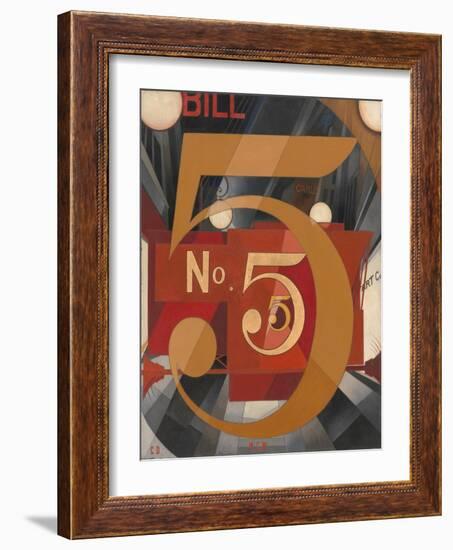 I Saw the Figure 5 in Gold, 1928 (Oil, Graphite, Ink, and Gold Leaf on Paperboard)-Charles Demuth-Framed Giclee Print