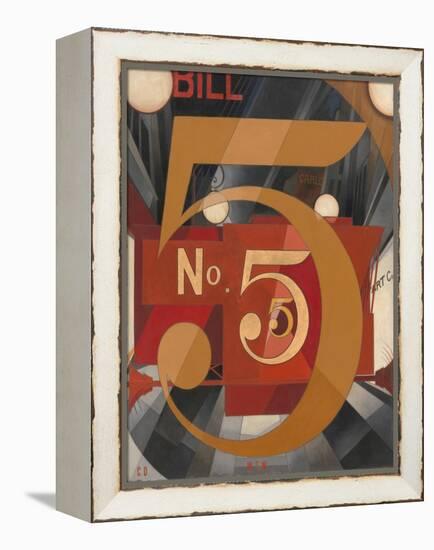 I Saw the Figure 5 in Gold, 1928 (Oil, Graphite, Ink, and Gold Leaf on Paperboard)-Charles Demuth-Framed Premier Image Canvas