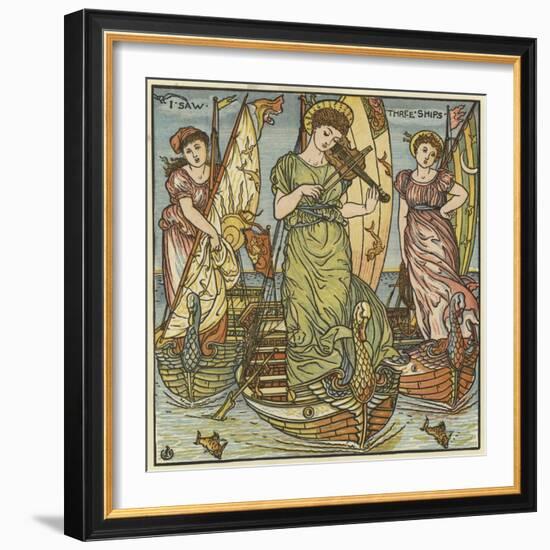 I Saw Three Ships-Walter Crane-Framed Giclee Print