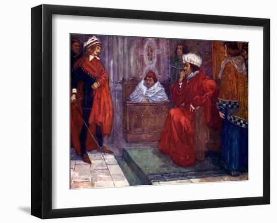 I Send You to Prison, Said Judge Gascoigne, 14th Century-AS Forrest-Framed Giclee Print