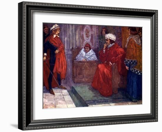 I Send You to Prison, Said Judge Gascoigne, 14th Century-AS Forrest-Framed Giclee Print