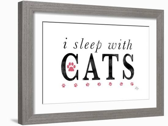 I Sleep with Cats-Kimberly Glover-Framed Giclee Print