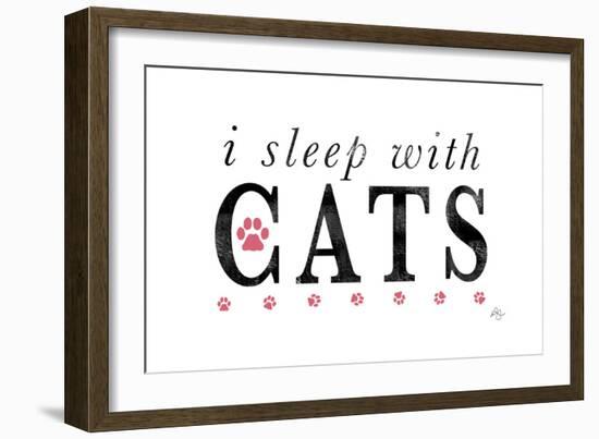 I Sleep with Cats-Kimberly Glover-Framed Giclee Print