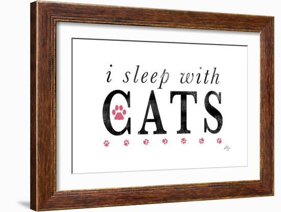 I Sleep with Cats-Kimberly Glover-Framed Giclee Print