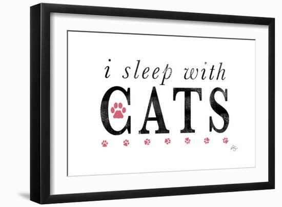 I Sleep with Cats-Kimberly Glover-Framed Giclee Print