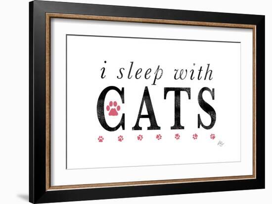 I Sleep with Cats-Kimberly Glover-Framed Giclee Print