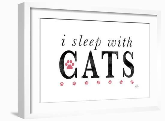 I Sleep with Cats-Kimberly Glover-Framed Giclee Print