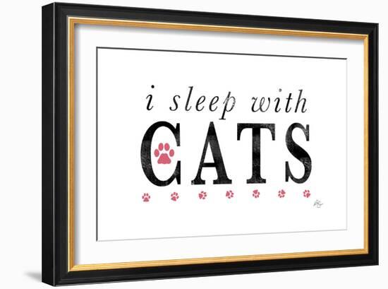 I Sleep with Cats-Kimberly Glover-Framed Giclee Print