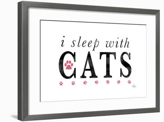 I Sleep with Cats-Kimberly Glover-Framed Giclee Print