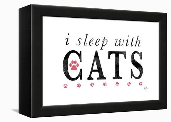 I Sleep with Cats-Kimberly Glover-Framed Premier Image Canvas