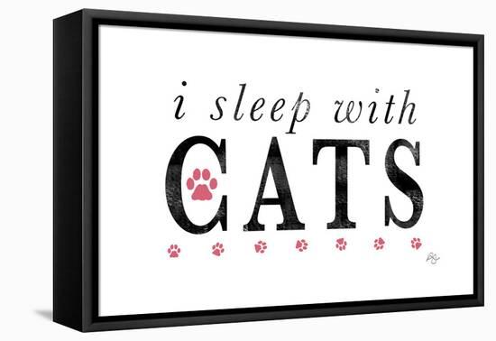 I Sleep with Cats-Kimberly Glover-Framed Premier Image Canvas