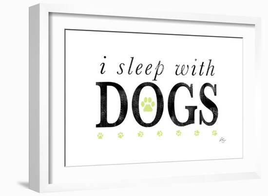 I Sleep with Dogs-Kimberly Glover-Framed Giclee Print