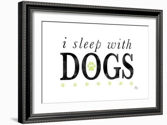 I Sleep with Dogs-Kimberly Glover-Framed Giclee Print