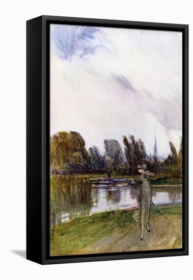 'I stood tip-toe upon a little hill'-Claude Shepperson-Framed Premier Image Canvas