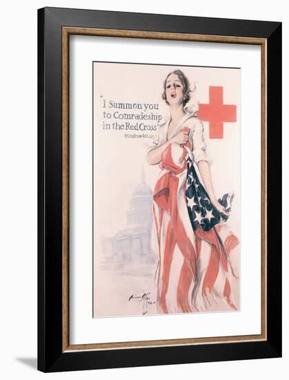 I Summon You To Comradeship In The Red Cross-Harrison Fisher-Framed Premium Giclee Print