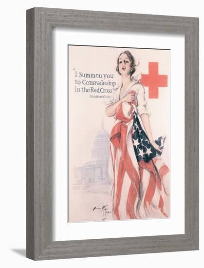 I Summon You To Comradeship In The Red Cross-Harrison Fisher-Framed Premium Giclee Print