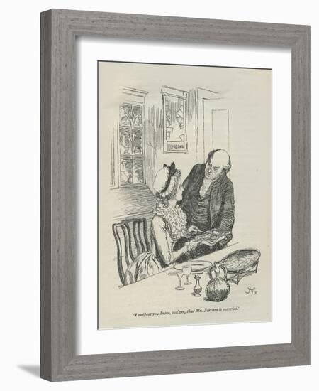 I suppose you know, ma'am, that Mr.Ferrars is married, 1896-Hugh Thomson-Framed Giclee Print