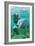 I Swam with Manatees-Lantern Press-Framed Art Print