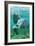 I Swam with Manatees-Lantern Press-Framed Art Print