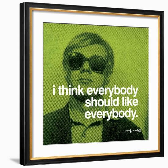 I think everybody should like everybody-null-Framed Art Print