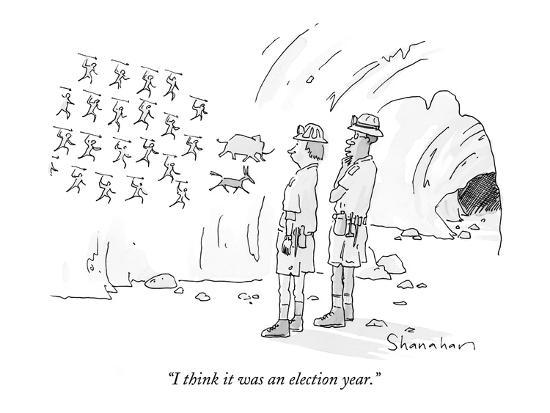 I think it was an election year." - New Yorker Cartoon' Premium Giclee Print - Danny Shanahan | Art.com