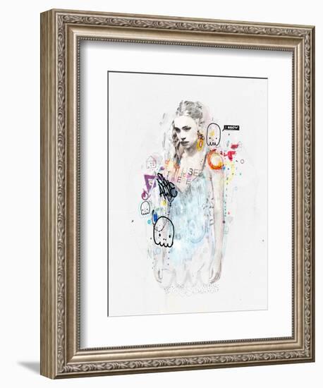I Used to Be Here-Mydeadpony-Framed Art Print