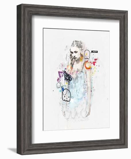 I Used to Be Here-Mydeadpony-Framed Art Print