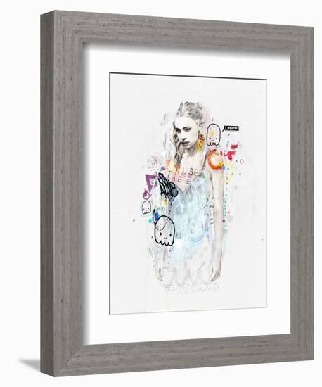 I Used to Be Here-Mydeadpony-Framed Art Print