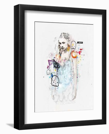 I Used to Be Here-Mydeadpony-Framed Art Print