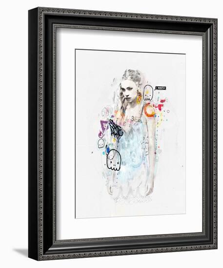 I Used to Be Here-Mydeadpony-Framed Art Print