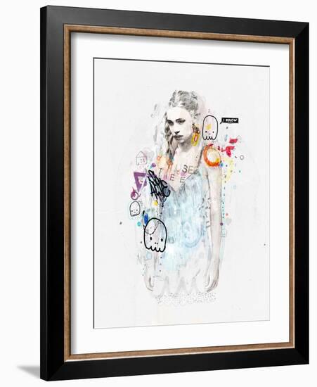 I Used to Be Here-Mydeadpony-Framed Art Print