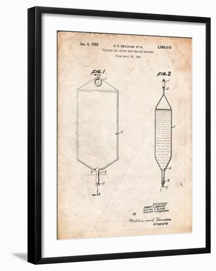 I.V. Bag Patent-Cole Borders-Framed Art Print