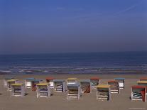 Colourful Beach Huts, Noordwijk, Katwijk, Holland-I Vanderharst-Framed Premier Image Canvas