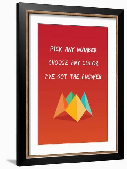 I've Got The Answer-null-Framed Art Print