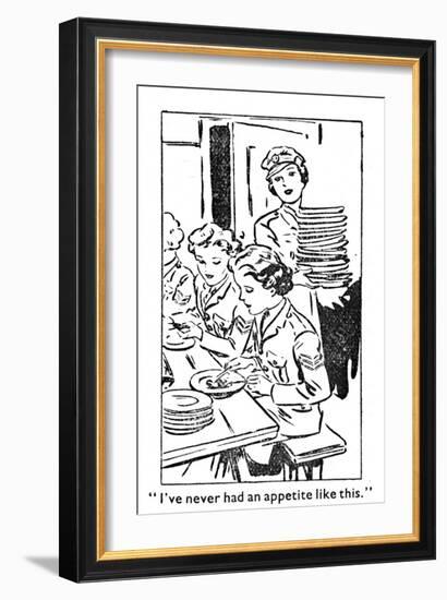 'I've never had an appetite like this', 1940-Unknown-Framed Giclee Print